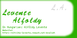 levente alfoldy business card
