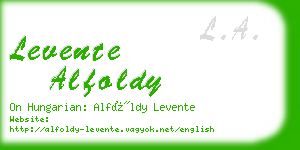 levente alfoldy business card